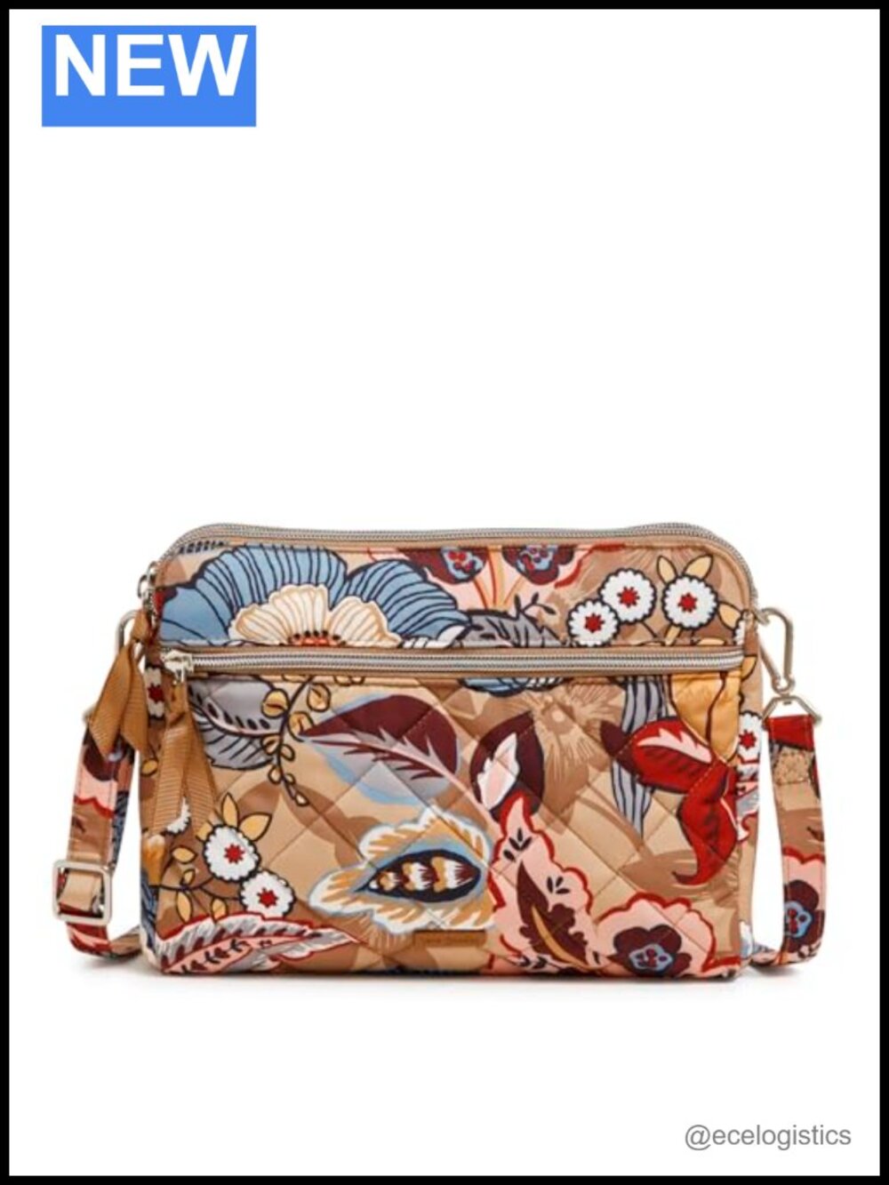 Vera Bradley Women's Performance Twill Triple Compartment Crossbody Purse
